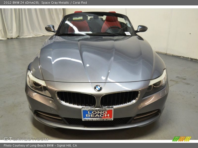Space Gray Metallic / Coral Red 2012 BMW Z4 sDrive28i