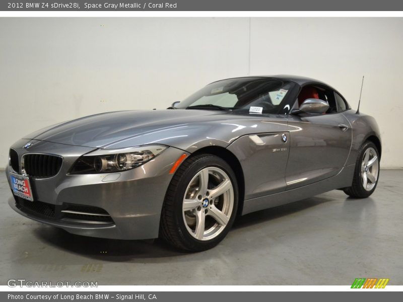 Space Gray Metallic / Coral Red 2012 BMW Z4 sDrive28i