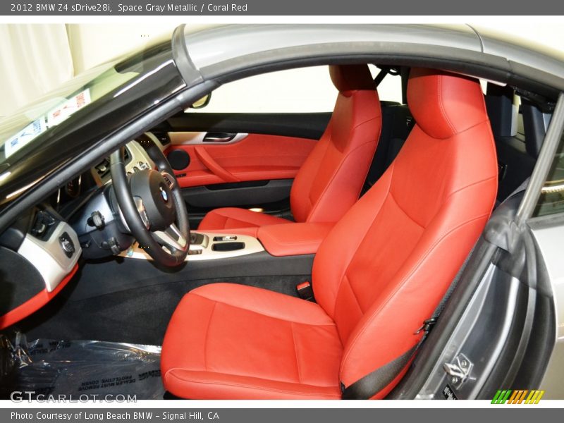 Space Gray Metallic / Coral Red 2012 BMW Z4 sDrive28i