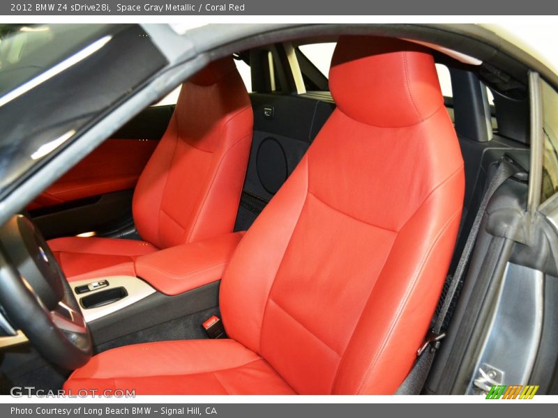Space Gray Metallic / Coral Red 2012 BMW Z4 sDrive28i