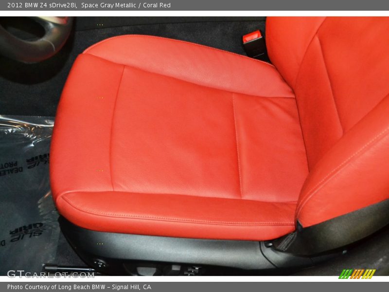 Space Gray Metallic / Coral Red 2012 BMW Z4 sDrive28i