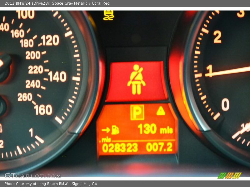 Space Gray Metallic / Coral Red 2012 BMW Z4 sDrive28i