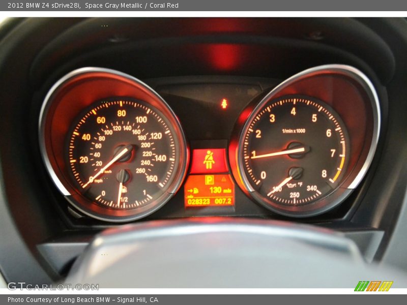 Space Gray Metallic / Coral Red 2012 BMW Z4 sDrive28i