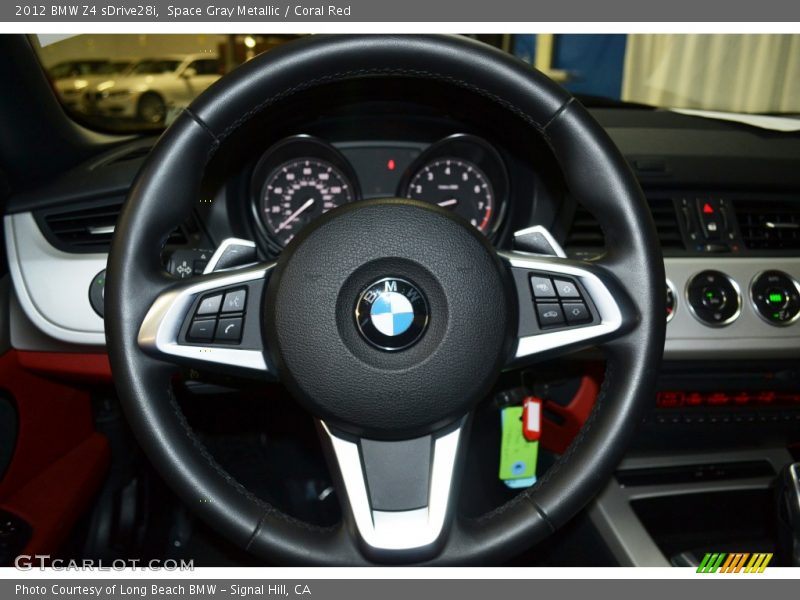 Space Gray Metallic / Coral Red 2012 BMW Z4 sDrive28i