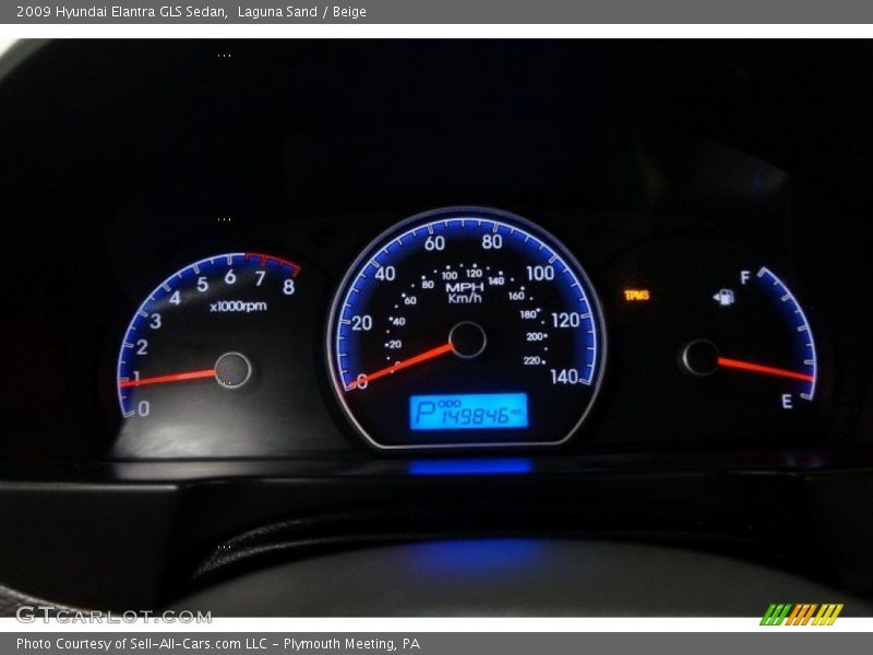 Laguna Sand / Beige 2009 Hyundai Elantra GLS Sedan