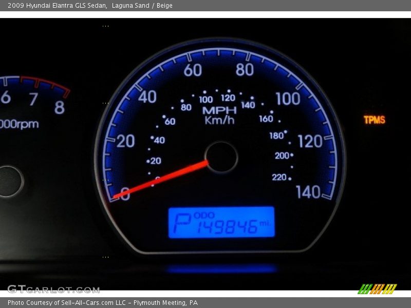 Laguna Sand / Beige 2009 Hyundai Elantra GLS Sedan