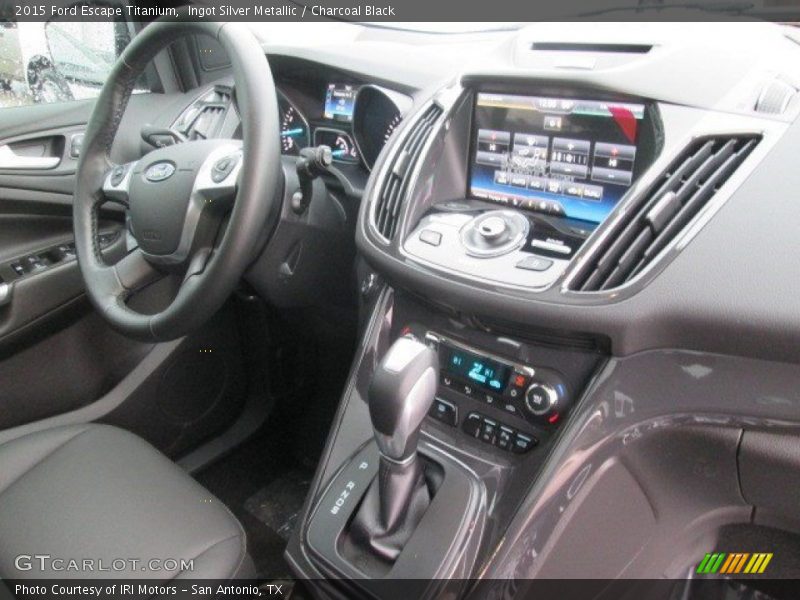 Ingot Silver Metallic / Charcoal Black 2015 Ford Escape Titanium