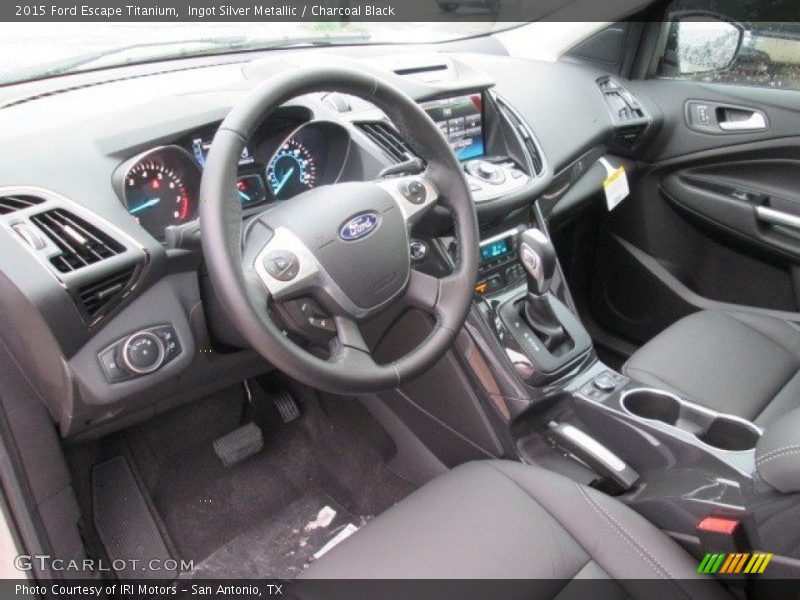 Ingot Silver Metallic / Charcoal Black 2015 Ford Escape Titanium