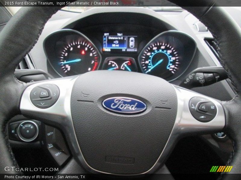 Ingot Silver Metallic / Charcoal Black 2015 Ford Escape Titanium