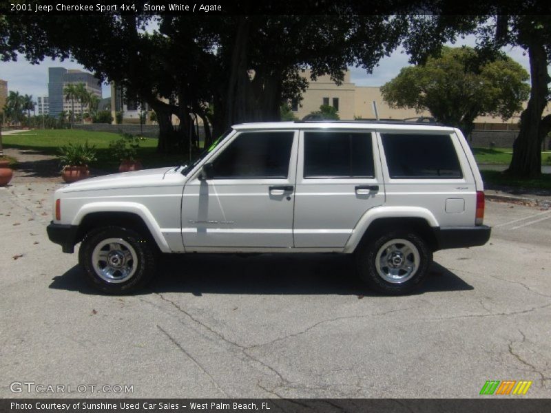 Stone White / Agate 2001 Jeep Cherokee Sport 4x4