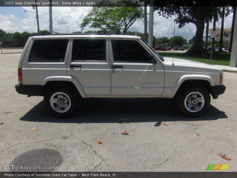 Stone White / Agate 2001 Jeep Cherokee Sport 4x4