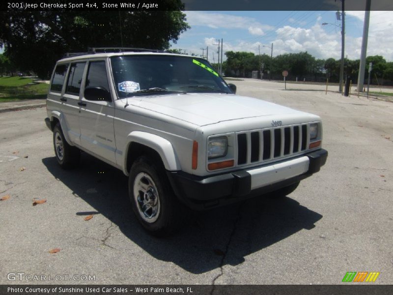 Stone White / Agate 2001 Jeep Cherokee Sport 4x4