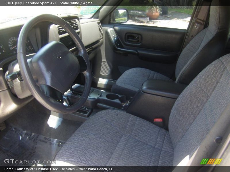 Stone White / Agate 2001 Jeep Cherokee Sport 4x4