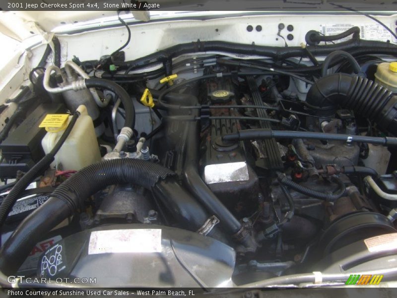 Stone White / Agate 2001 Jeep Cherokee Sport 4x4