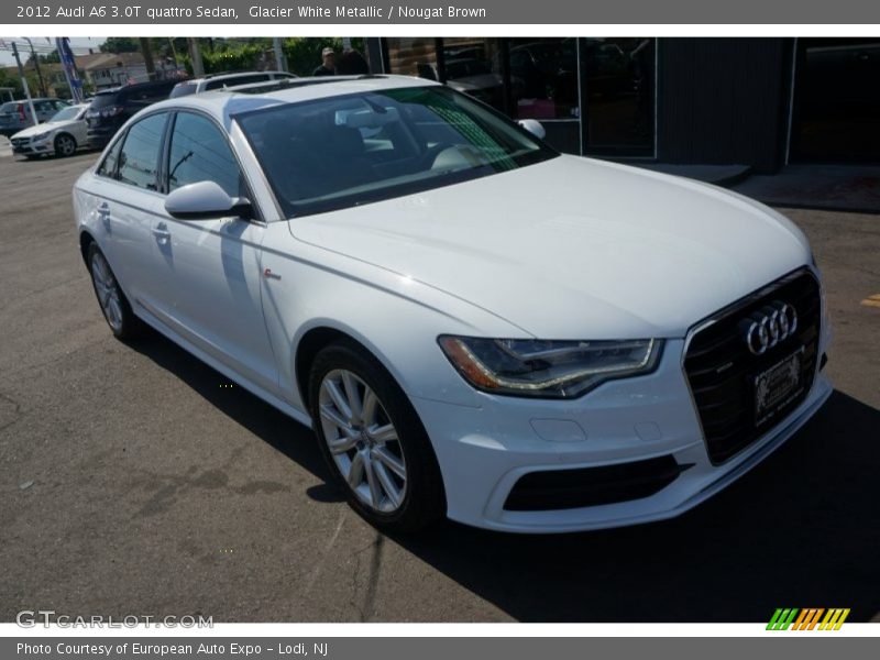 Glacier White Metallic / Nougat Brown 2012 Audi A6 3.0T quattro Sedan