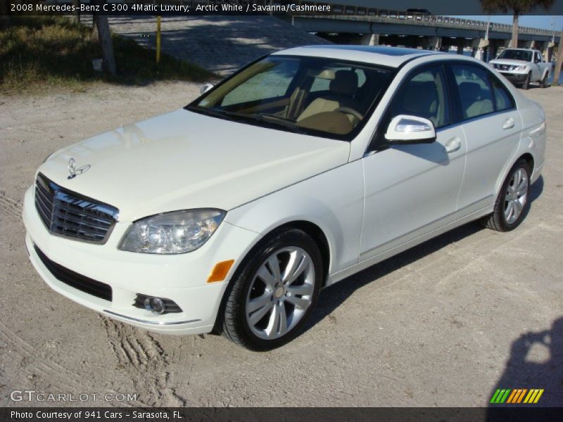 Arctic White / Savanna/Cashmere 2008 Mercedes-Benz C 300 4Matic Luxury