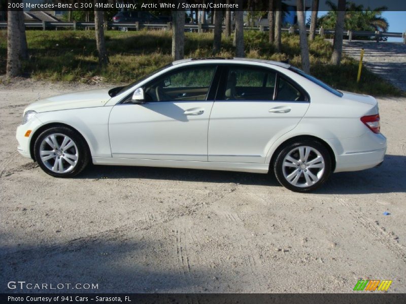Arctic White / Savanna/Cashmere 2008 Mercedes-Benz C 300 4Matic Luxury