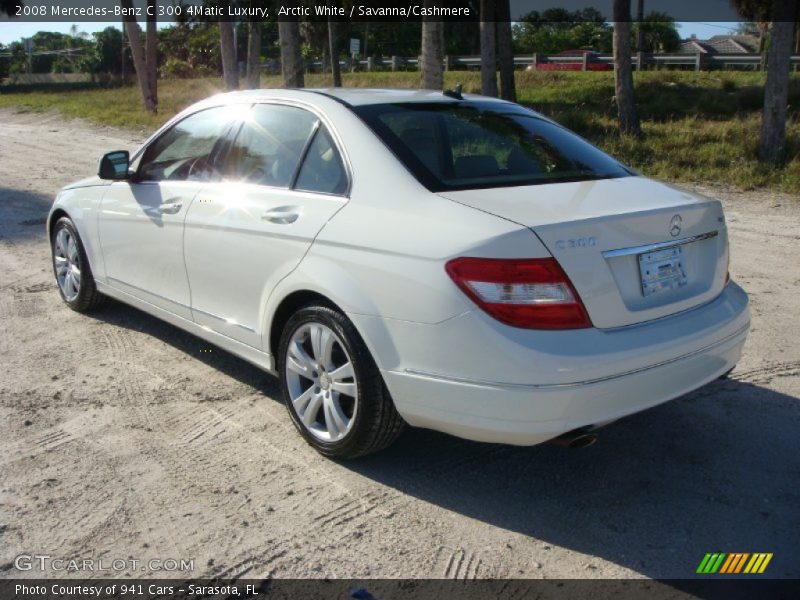 Arctic White / Savanna/Cashmere 2008 Mercedes-Benz C 300 4Matic Luxury