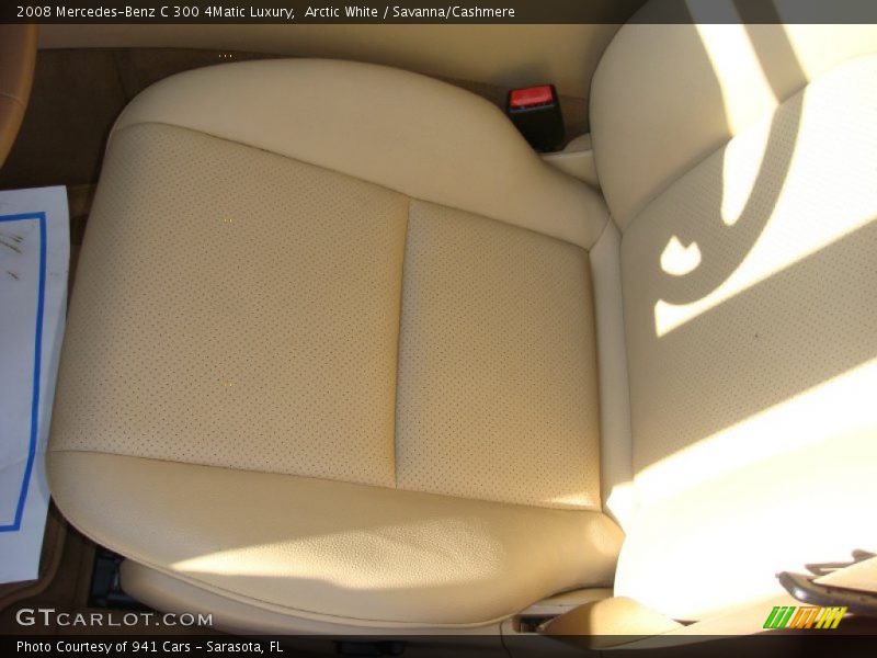 Arctic White / Savanna/Cashmere 2008 Mercedes-Benz C 300 4Matic Luxury