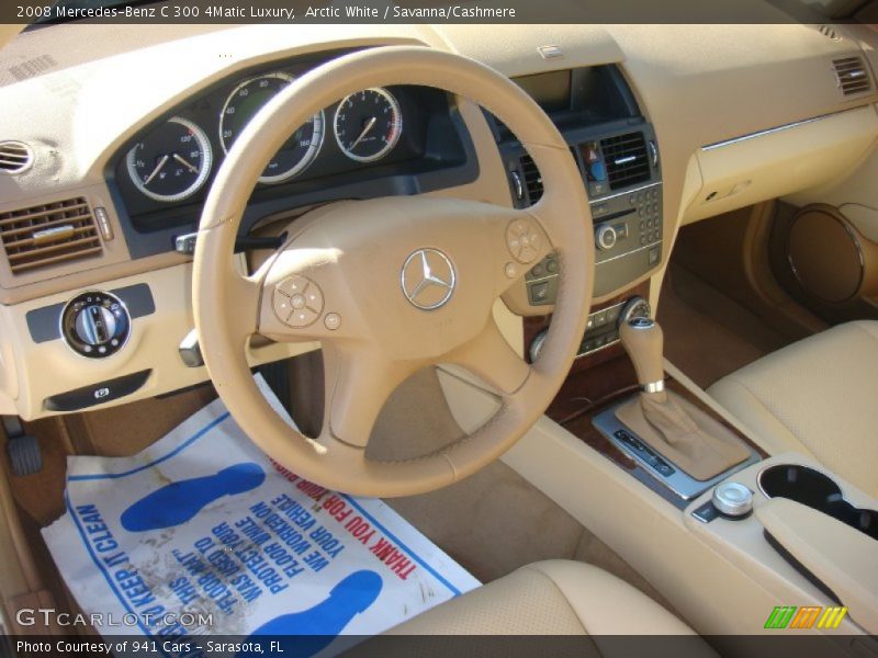 Arctic White / Savanna/Cashmere 2008 Mercedes-Benz C 300 4Matic Luxury
