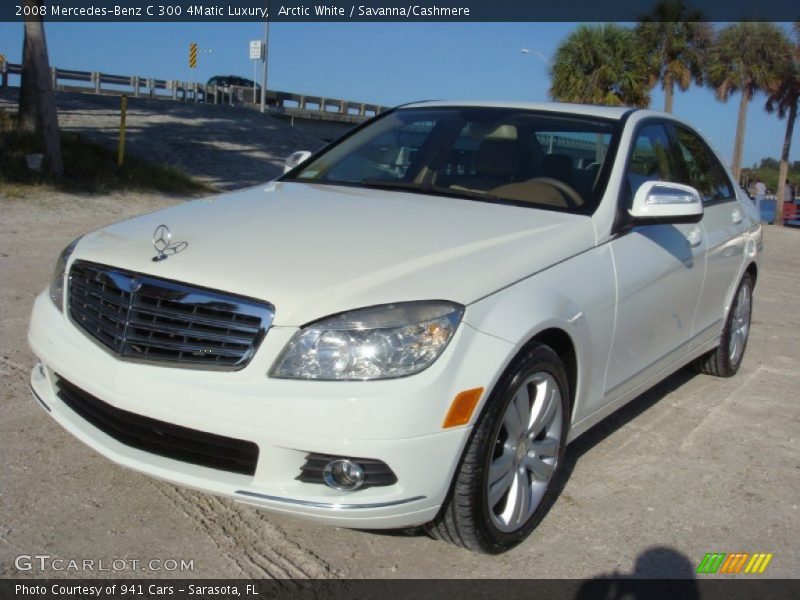 Arctic White / Savanna/Cashmere 2008 Mercedes-Benz C 300 4Matic Luxury