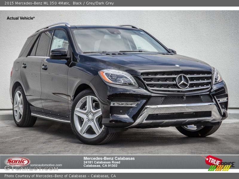 Black / Grey/Dark Grey 2015 Mercedes-Benz ML 350 4Matic