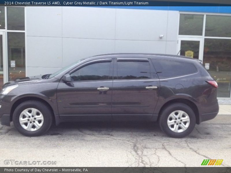Cyber Grey Metallic / Dark Titanium/Light Titanium 2014 Chevrolet Traverse LS AWD
