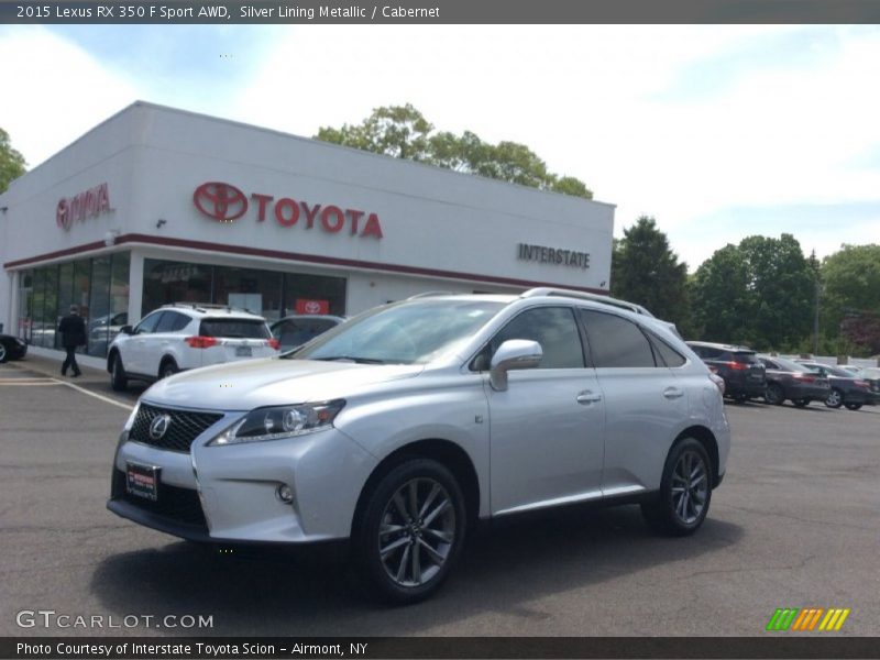Silver Lining Metallic / Cabernet 2015 Lexus RX 350 F Sport AWD