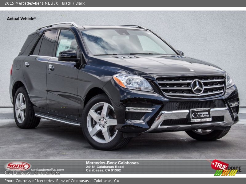Black / Black 2015 Mercedes-Benz ML 350