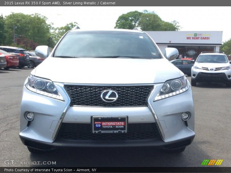 Silver Lining Metallic / Cabernet 2015 Lexus RX 350 F Sport AWD