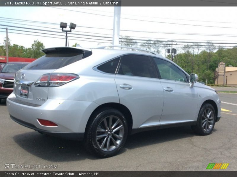 Silver Lining Metallic / Cabernet 2015 Lexus RX 350 F Sport AWD