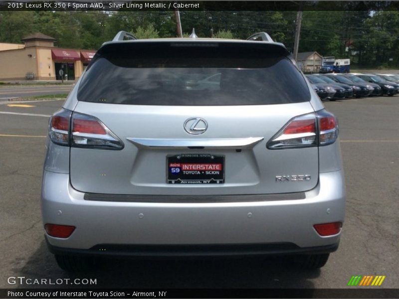 Silver Lining Metallic / Cabernet 2015 Lexus RX 350 F Sport AWD