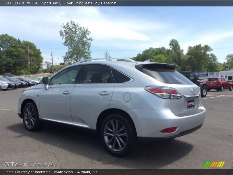 Silver Lining Metallic / Cabernet 2015 Lexus RX 350 F Sport AWD