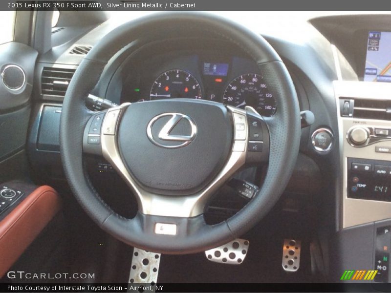 Silver Lining Metallic / Cabernet 2015 Lexus RX 350 F Sport AWD