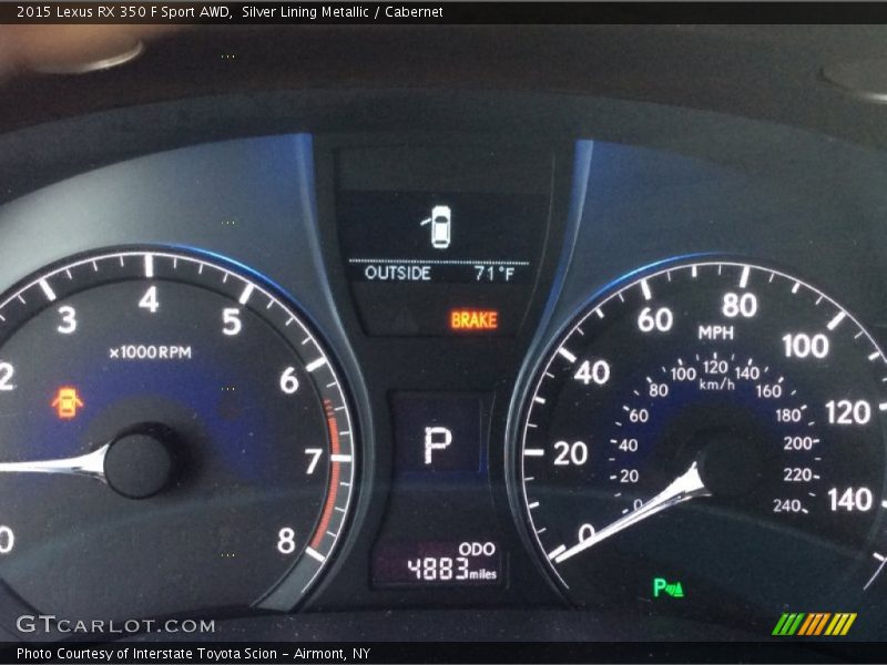 Silver Lining Metallic / Cabernet 2015 Lexus RX 350 F Sport AWD