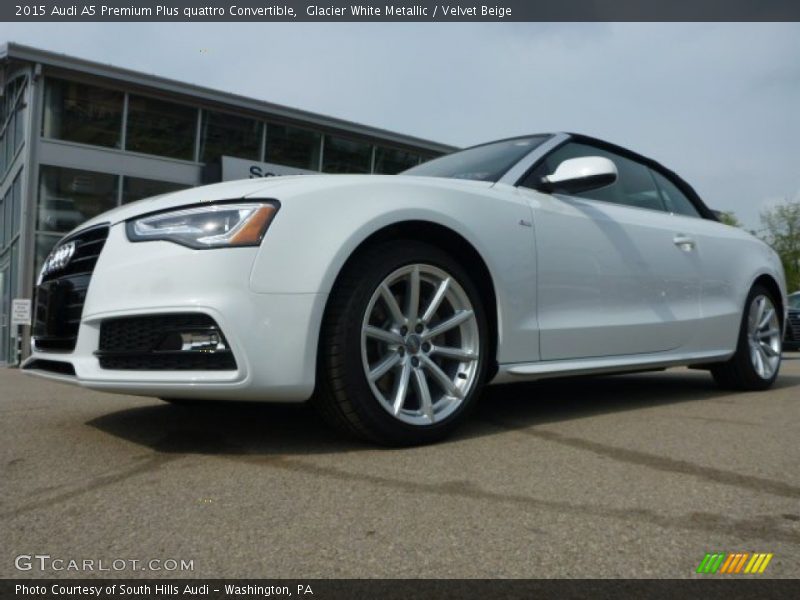 Glacier White Metallic / Velvet Beige 2015 Audi A5 Premium Plus quattro Convertible
