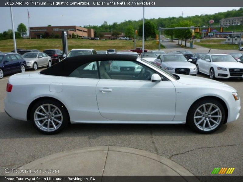 Glacier White Metallic / Velvet Beige 2015 Audi A5 Premium Plus quattro Convertible