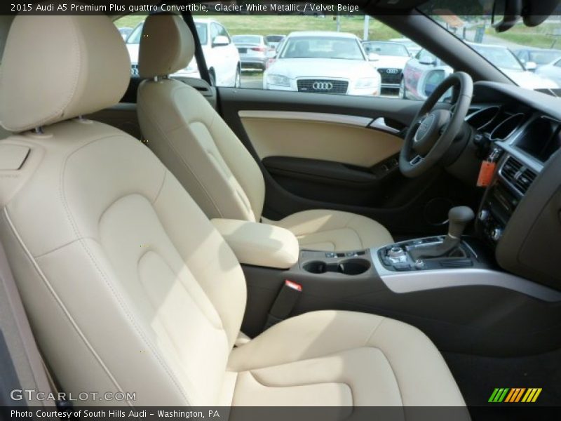 Glacier White Metallic / Velvet Beige 2015 Audi A5 Premium Plus quattro Convertible