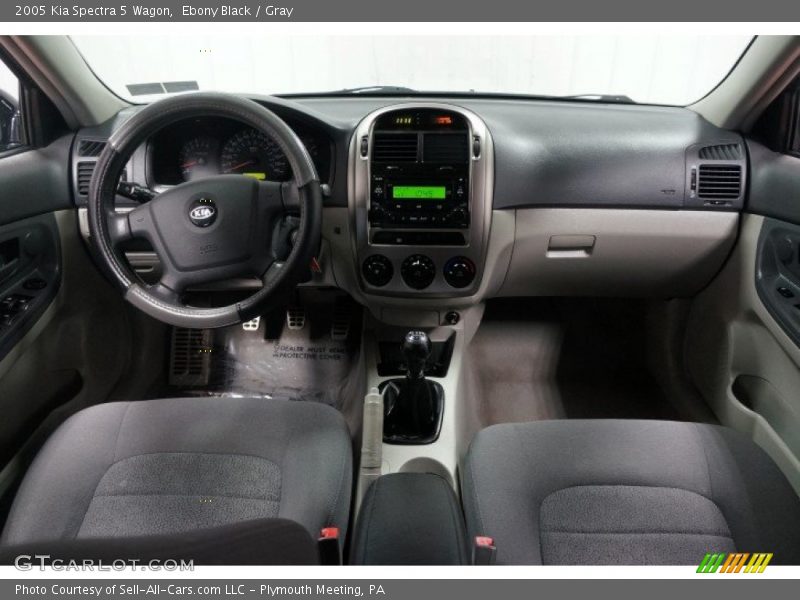 Ebony Black / Gray 2005 Kia Spectra 5 Wagon
