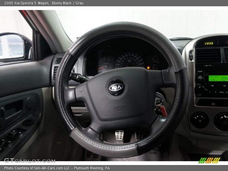 Ebony Black / Gray 2005 Kia Spectra 5 Wagon