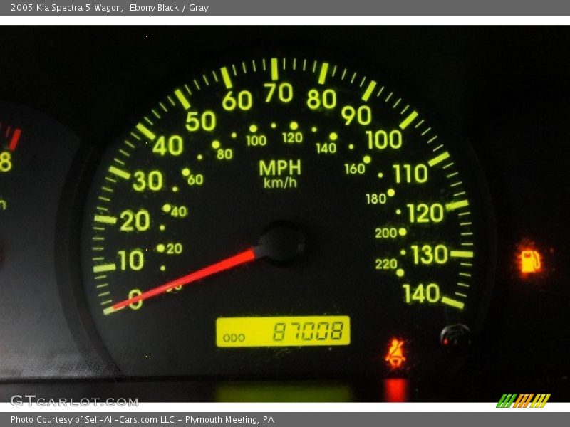 Ebony Black / Gray 2005 Kia Spectra 5 Wagon