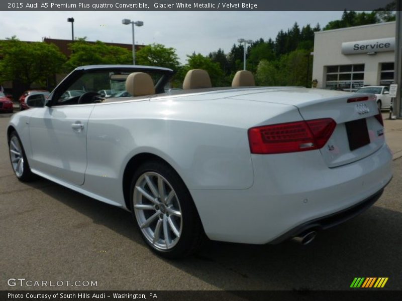 Glacier White Metallic / Velvet Beige 2015 Audi A5 Premium Plus quattro Convertible