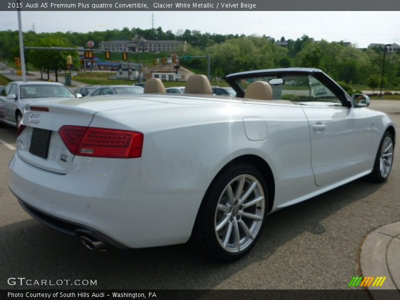 Glacier White Metallic / Velvet Beige 2015 Audi A5 Premium Plus quattro Convertible