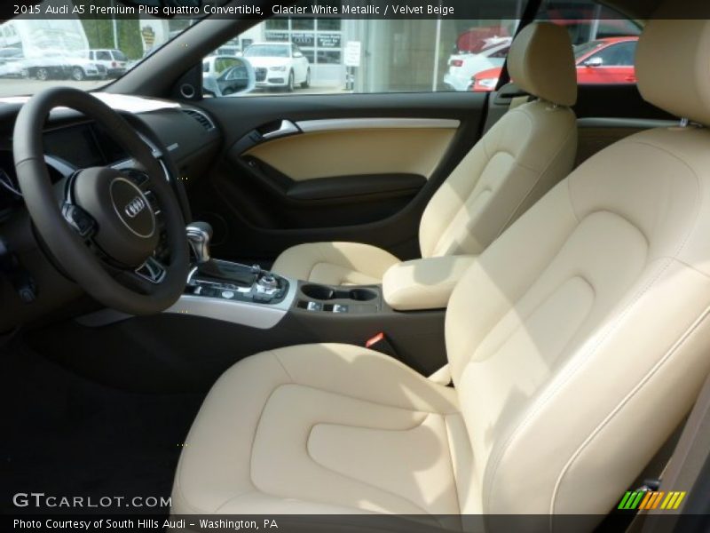 Glacier White Metallic / Velvet Beige 2015 Audi A5 Premium Plus quattro Convertible
