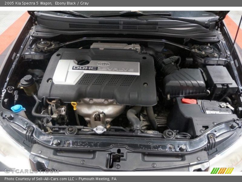 Ebony Black / Gray 2005 Kia Spectra 5 Wagon