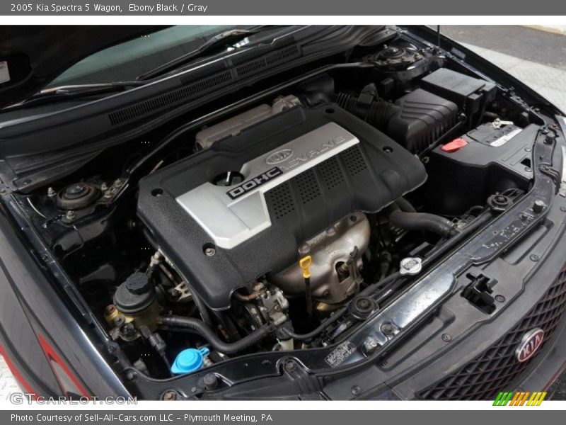 Ebony Black / Gray 2005 Kia Spectra 5 Wagon