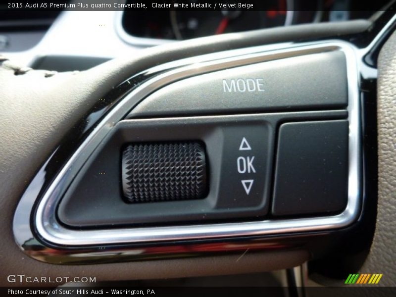 Glacier White Metallic / Velvet Beige 2015 Audi A5 Premium Plus quattro Convertible