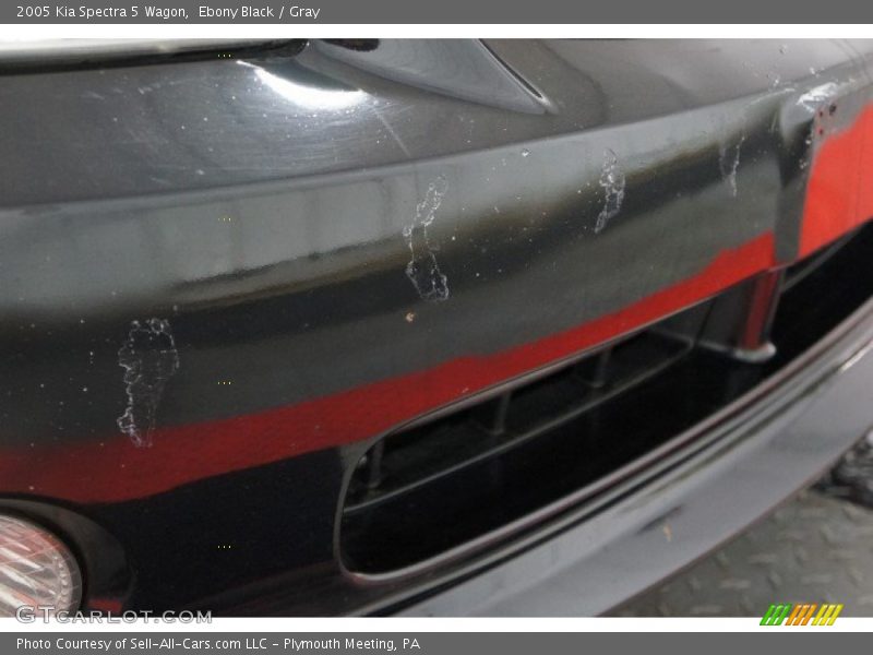 Ebony Black / Gray 2005 Kia Spectra 5 Wagon