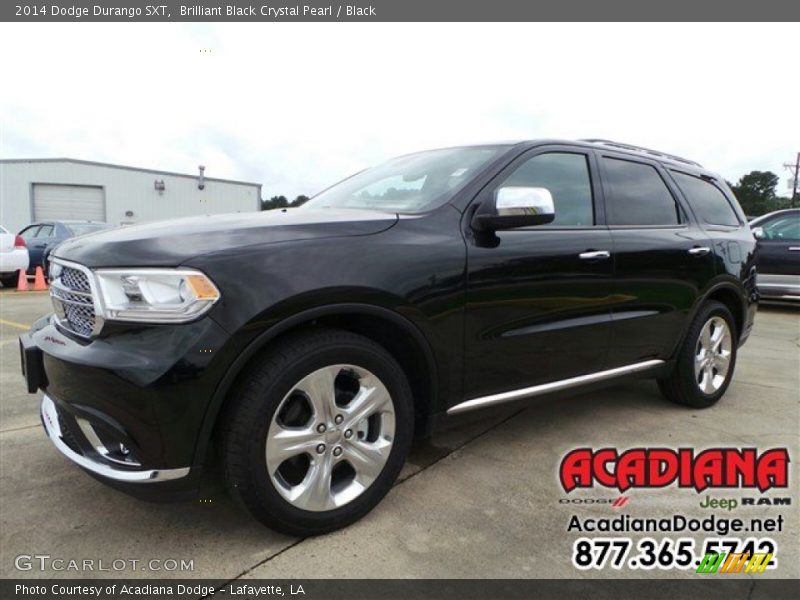 Brilliant Black Crystal Pearl / Black 2014 Dodge Durango SXT