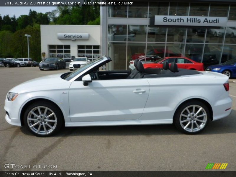 Glacier White Metallic / Black 2015 Audi A3 2.0 Prestige quattro Cabriolet
